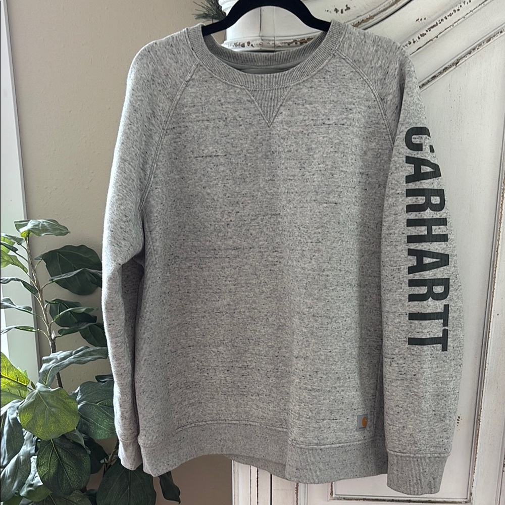 Carhartt Sweatshirt Youth XXL (20) Gray Crewneck Relaxed Fit Pullover 104410 E07